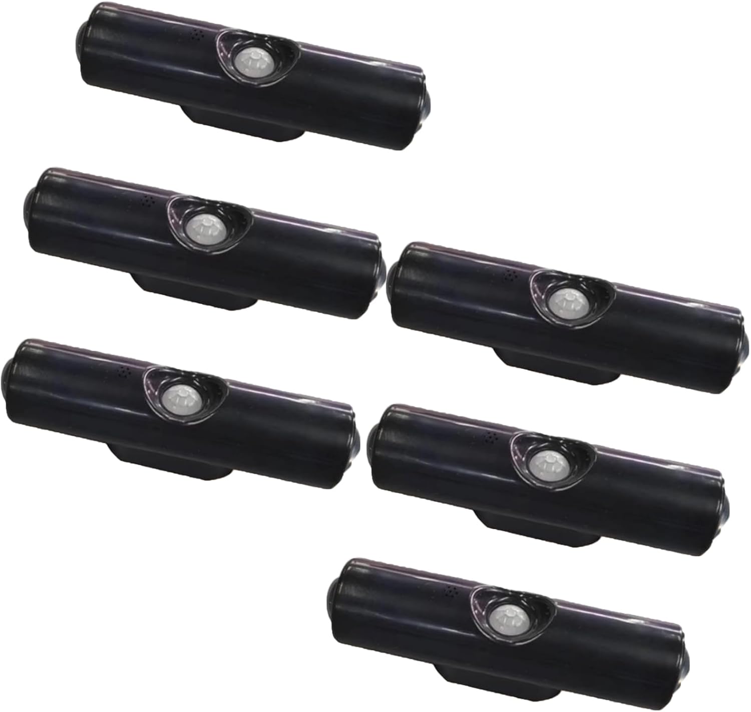 Rechargeable Smart LED Motion Sensor Ambient Light, Punch-Free Smart Sensor Magnetic Rechargeable LED Lights, Color Changing Motion Sensor Light for Stairs, Wardrobe, Cabinet (6, Black-3 Colors)