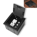KYHSHJ Recessed Flat Hidden Socket Kit with 2 * 20A Receptacle，4.8A*2 USB-A Ports +3-Port RJ45 Datacom Receptacle. Internal Height Adjustable，Corrosive Resistant Hardware,Black