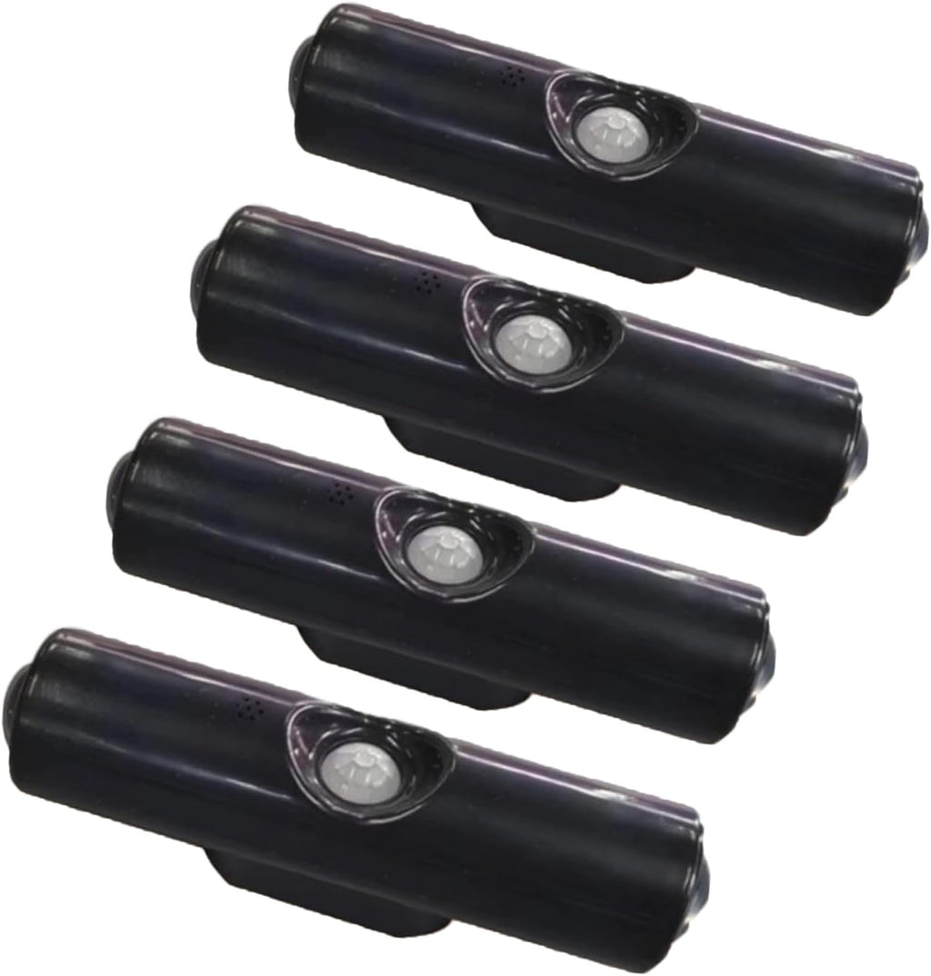 Rechargeable Smart LED Motion Sensor Ambient Light, Punch-Free Smart Sensor Magnetic Rechargeable LED Lights, Color Changing Motion Sensor Light for Stairs, Wardrobe, Cabinet (4, Black-3 Colors)