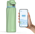 BOOST Smart Water Bottle with Reminder & Tracker, Double Wall Vacuum Insulated Bottles Stainless Steel, 32oz BPA-Free Wide Mouth for Gym, Office, School, Ideal Gift for Christmas, New Year