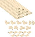 D-Line 157in Cord Cover Kit, Self-Adhesive Wire Hiders, Paintable Cable Raceway to Hide Wires on Wall, Electrical Cable Management - 10x 15.7 Lengths & 19 Accessories - 1.18" (W) x 0.59" (H) - Beige
