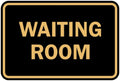 Signs ByLITA Classic Framed Waiting Room (Black Gold) - Large 2 Pack
