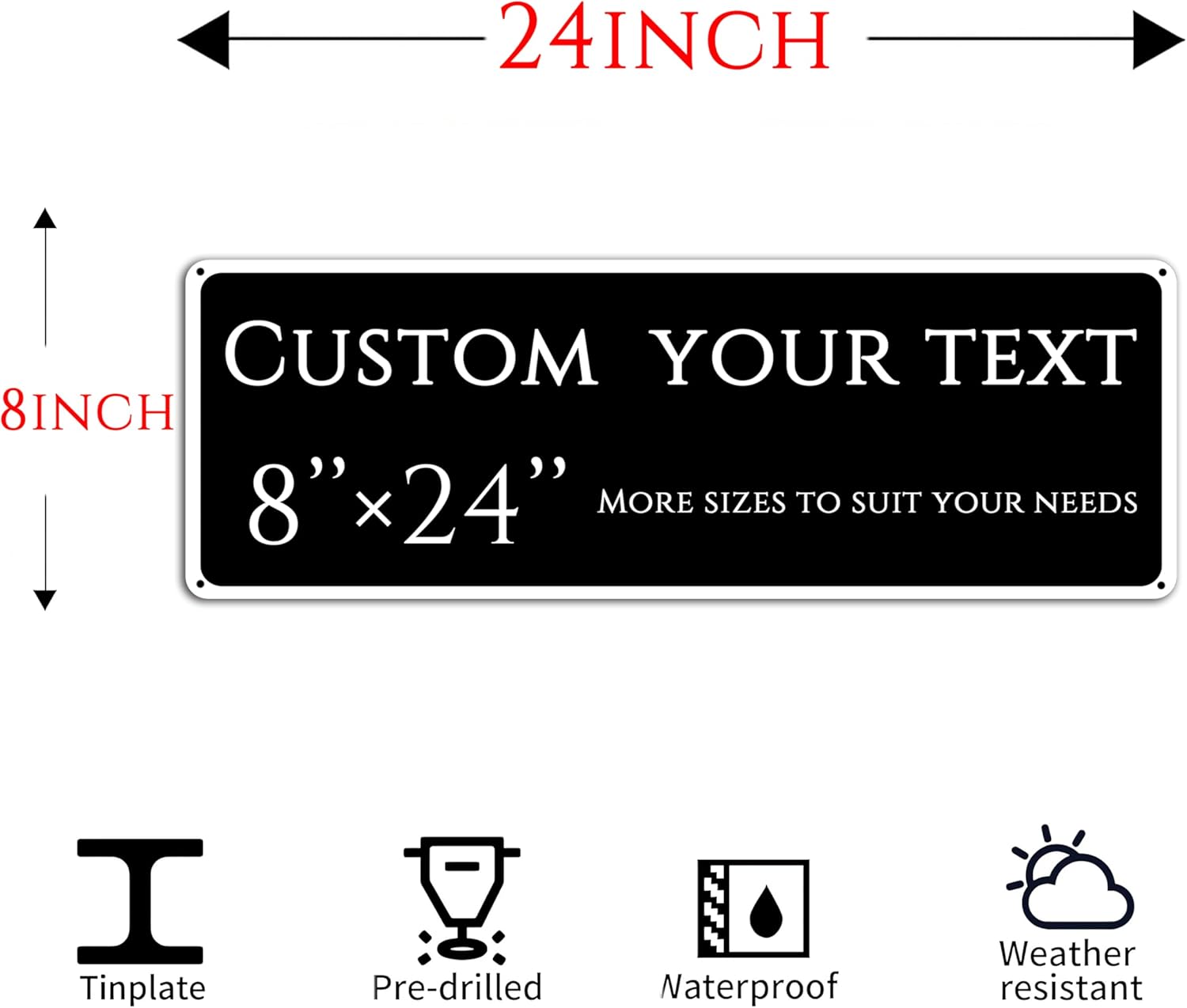 Custom Sign, Custom Indoor/Outdoor Decorative Sign，Reflective，Aluminum Weatherproof Metal Sign Multiple Sizes, Customize for greenhouse , Business, Workplace, office, Home, chemical plant，Delivery Signs(8*24 Inch)