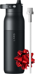 LARQ Bottle Swig Top 23oz - Insulated Stainless Steel Water Bottle With Built-In Silicone Handle | BPA Free | Reusable Water Bottle for Sports, Gym, and Travel, Obsidian Black