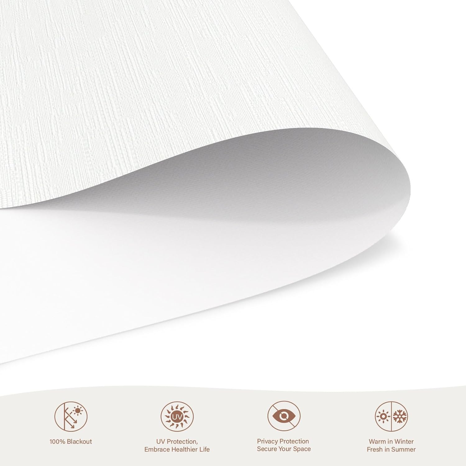 Motorized Roller Blinds with Remote, 100% Blackout Automatic Roller Shades for Bedroom, Bathroom, and Living Room, Customized Size, Moonlight White