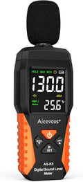 Decibel Meter Portable Sound Level Meter dB Meter decibel sound Meter Measuring 30~130 dB, Audible and Visual Alarms, MAX/MIN Noise Measurement