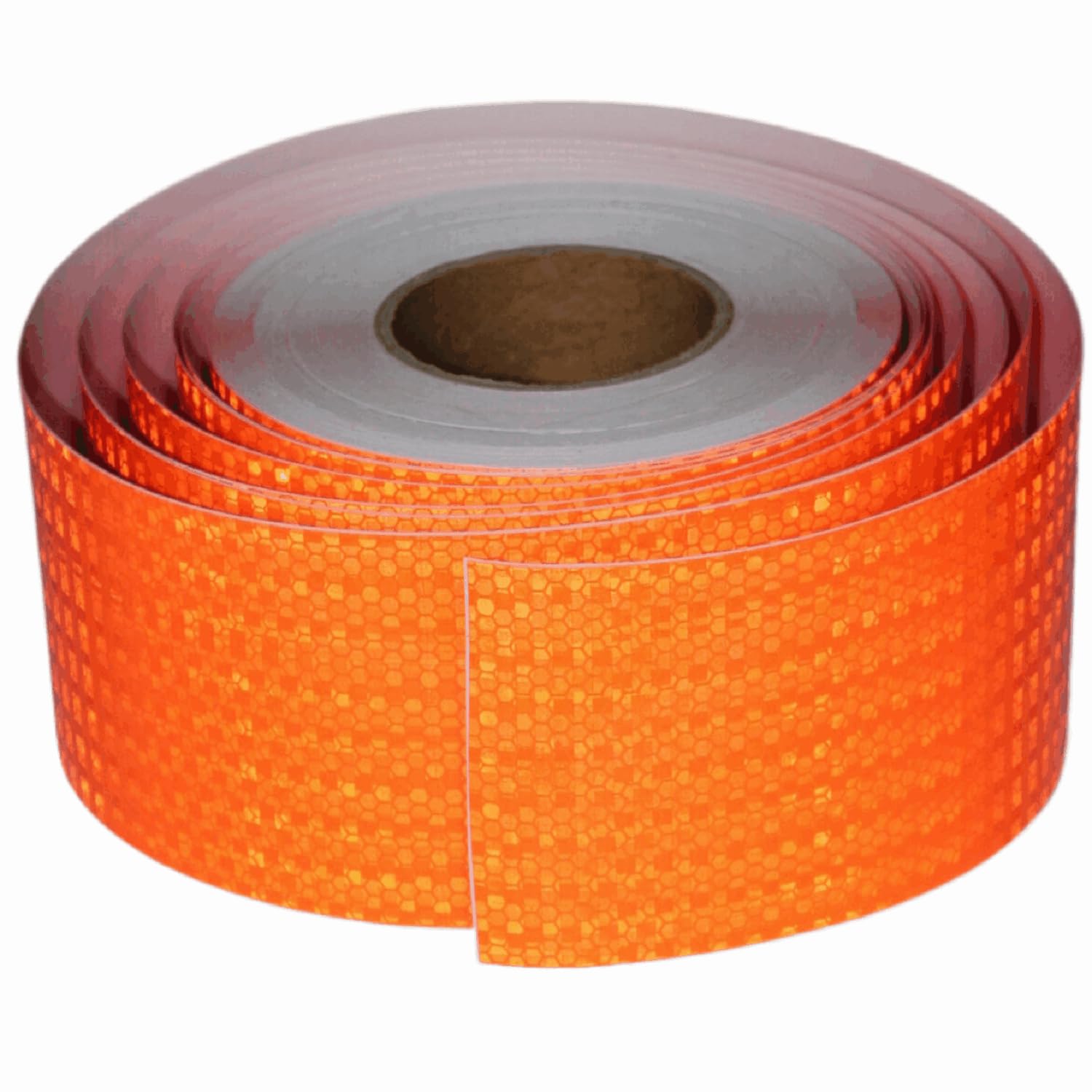 Orange Reflective Tape Outdoor Waterproof 4 inch Wide, High Visibility Industrial Marking Tape, Safety Adhesive Stickers (168 feet)