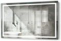 Krugg LED Bathroom Mirror | Lighted Vanity Mirror Includes Dimmer & Defogger | Wall Mount Vertical or Horizontal Installation (54" X 36")