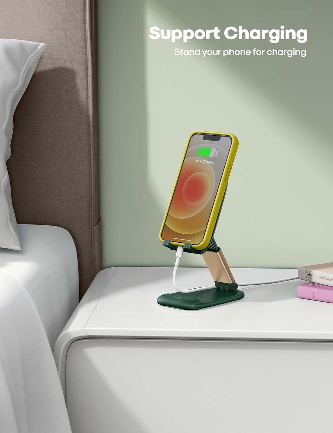 Lamicall Cell Phone Holder, Desk Accessories - Green Office iPhone Cellphone Stand, Office Desktop Accessories, Office Must Have, Desk Decor, Phone Accessories