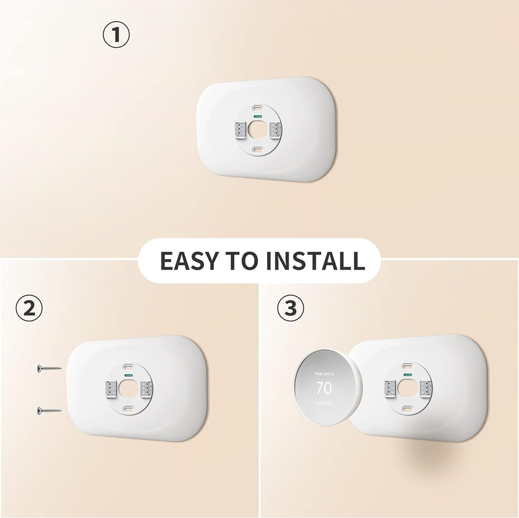 Petrichor Nest Thermostat Trim Kit - Compatible with Google Nest Thermostat 2020, Easy to Install - Snow