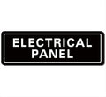 Electrical Panel Sign – Standard Electrical Cabinet Sign, Premium Durable Acrylic Material, Super Strong Self-Adhesive, Quick Installation, Suitable For Your Home And Business (9×3 Inches, Black)