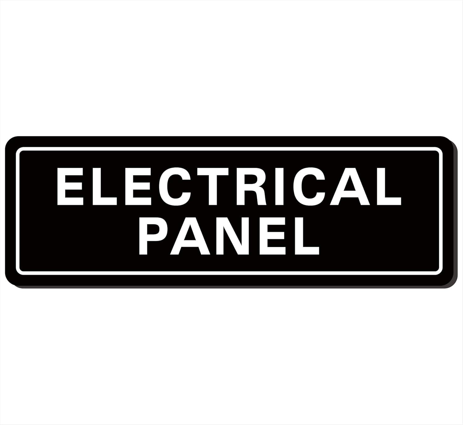 Electrical Panel Sign – Standard Electrical Cabinet Sign, Premium Durable Acrylic Material, Super Strong Self-Adhesive, Quick Installation, Suitable For Your Home And Business (9×3 Inches, Black)