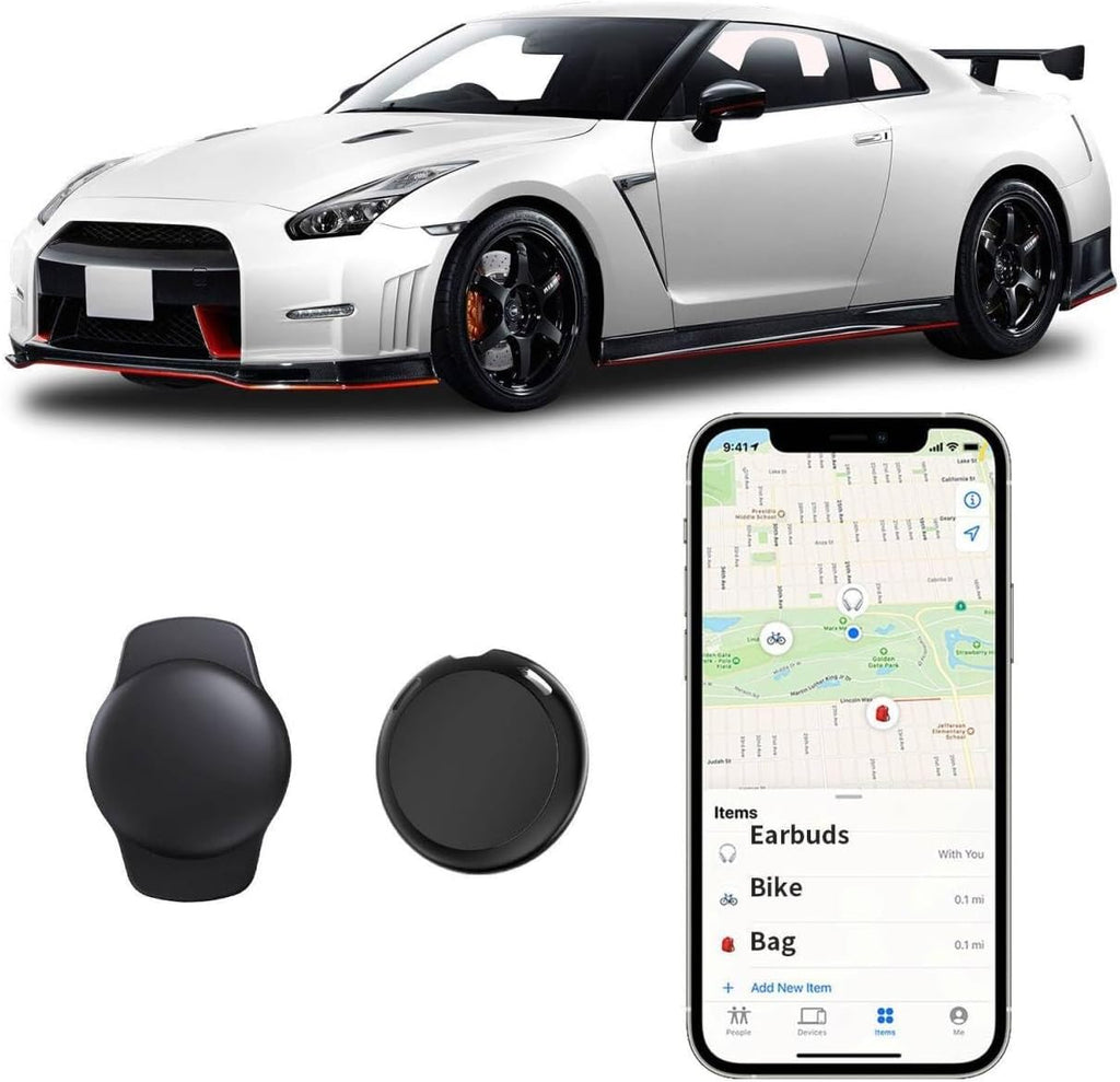 Car GPS Tracker Work with Find My (iOS Only) Mini Real Time Tracking Devices for Vehicles Hidden Magnetic Case Item Finder Global Coverage for Kids Dogs Truck No Monthly Fee or Subscription Waterproof