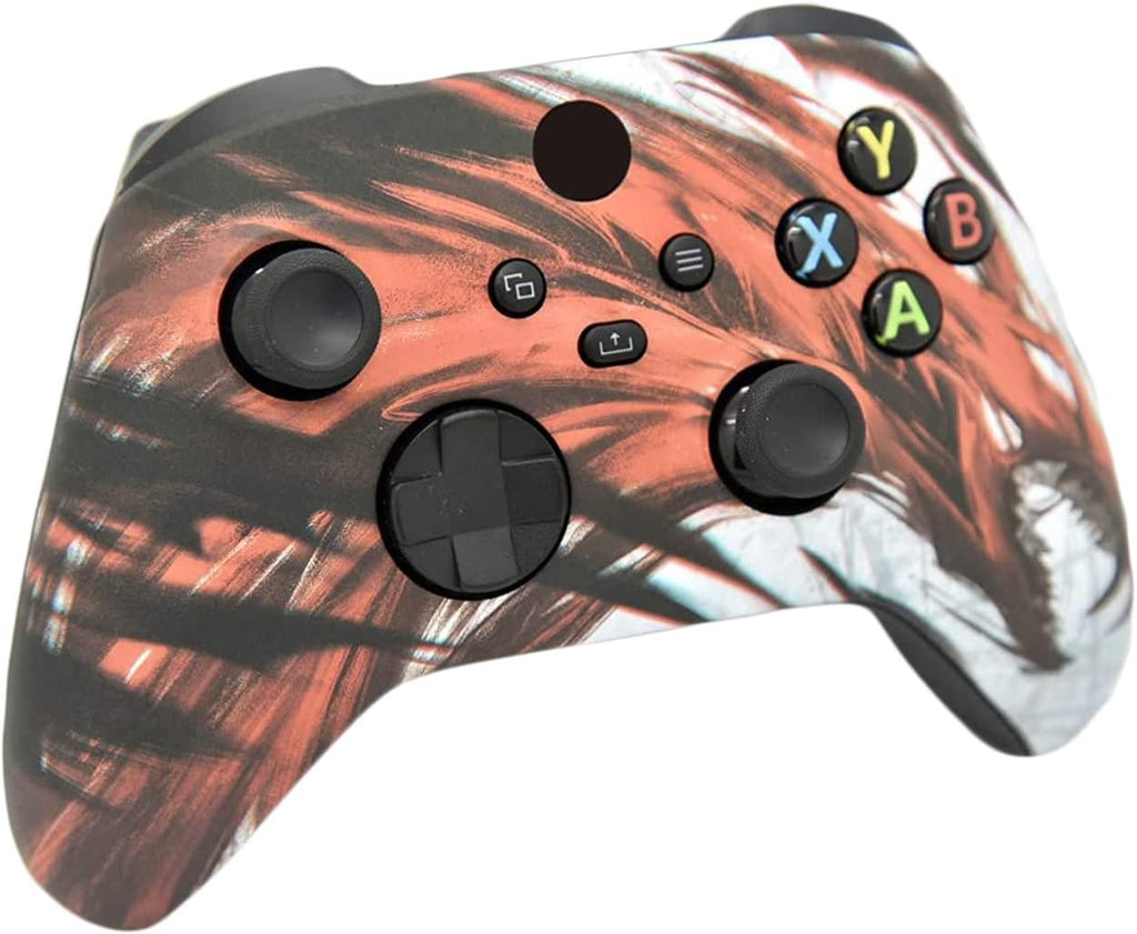 Hand Airbrushed Fade Custom Controller Compatible with Xbox Series X/S & Xbox One (Series X/S Red Dragon)