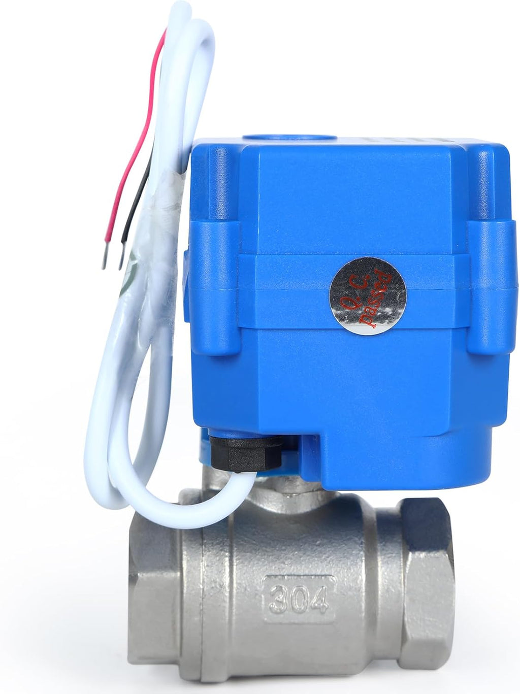Motorized Ball Valve 3/4", Full Port, 2 Wire Auto Return Stainless Steel Ball Valves, 9-24V AC/DC, Electric Shut Off Ball Valves