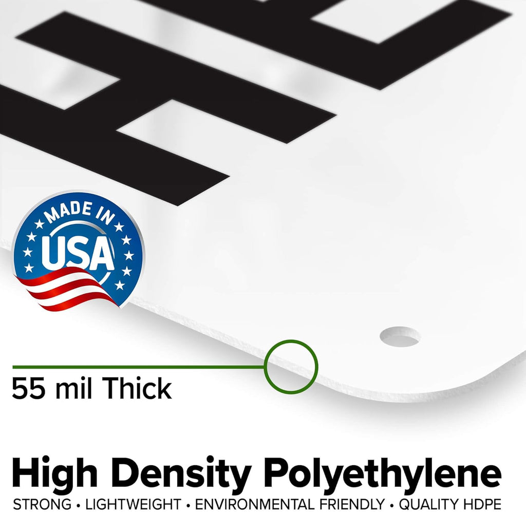 Custom Think Sign, OSHA Sign, 7x10 Inches, 55 mil thick HDPE (high density polyethylene), Made in USA by My Sign Center