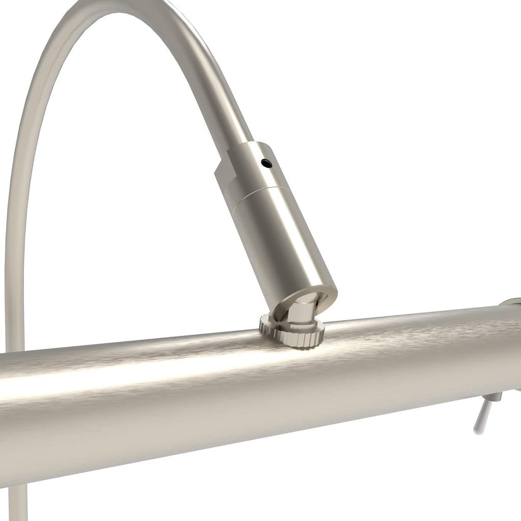 Cocoweb 9 Inch Tru-Slim Satin Nickel Picture Light - LED, 2700K, Adjustable Arm, Plug-in, Toggle Switch, Sleek and Compact Design