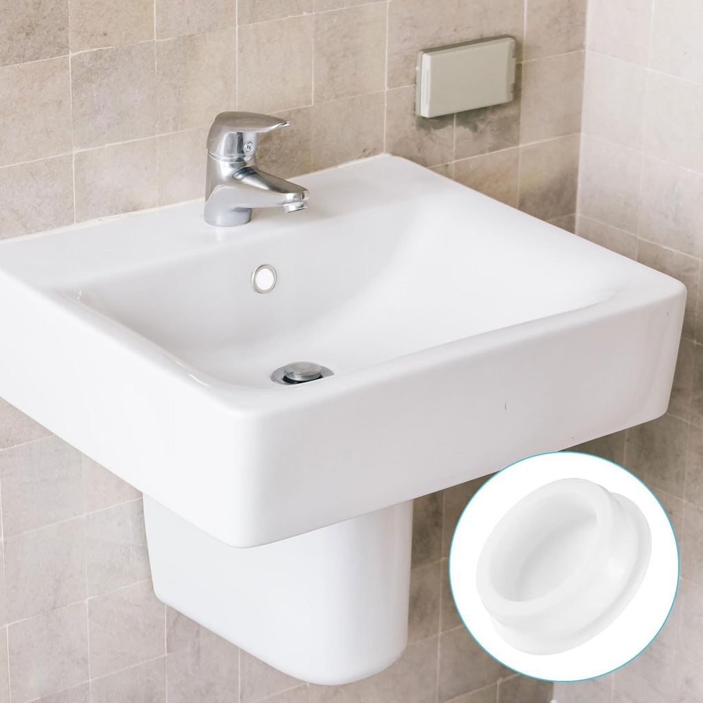 uxcell 3Pcs Silicone Hole Plug, Waterproof Round Rubber Stoppers Bottle Seal Plugs Tube Pipe End Caps for 45mm/1.77" Hole for Bathtub Bottle, White