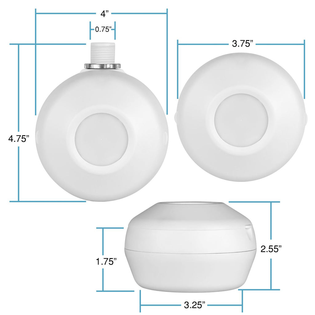 ENERLITES High Bay 360 Degree PIR Line Voltage Ceiling Occupancy Motion Sensor w/Daylight Harvesting Dimming, 1200-2800 sq. ft. Coverage, 120-277VAC, Commercial/Industrial, UL Listed, MPC-50HD, White