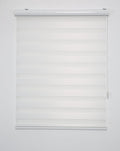 Shadesu Custom Size Zebra Blinds for Windows, 34" W x 72 H, White, Dual Layer Free-Stop Zebra Shades, Light Control for Day and Night, Sheer Blinds for Indoor Windows, Bedroom, Kitchen