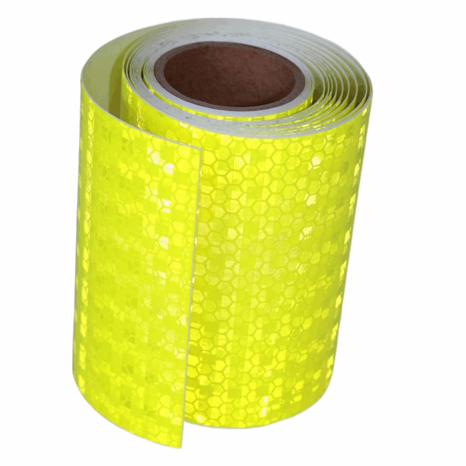 Fluorescent Yellow Reflective Tape Outdoor Waterproof 4 inch, High Visibility Warning Safety Industrial Marking Tape (11 feet)