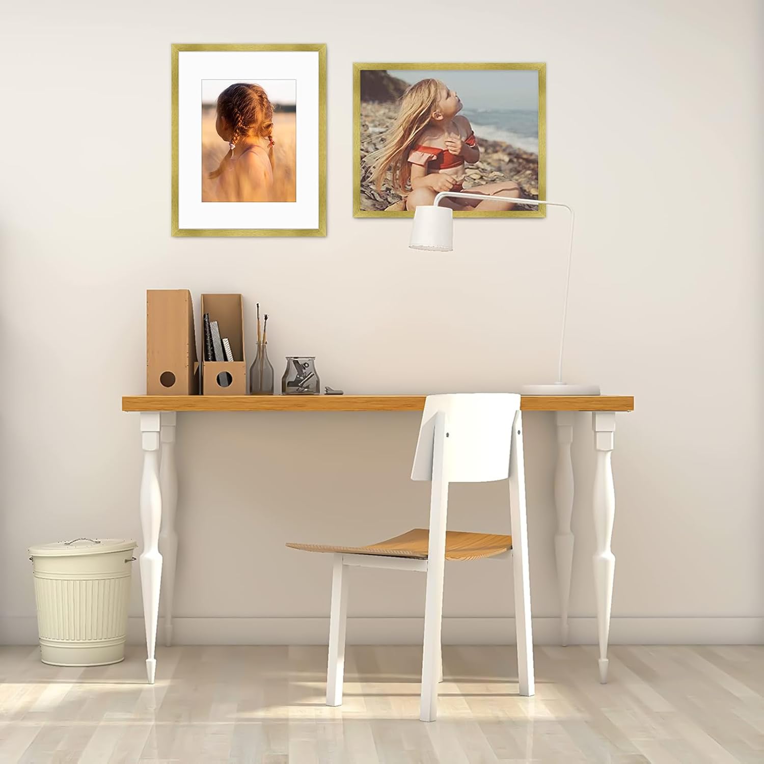 Golden State Art, 16x20 Picture Frame with Mat for 11x14 - High Definition Glass Wall Mounting Horizontal Vertical Display (Gold, 1 Pack)