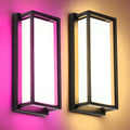 RAYVO Outdoor Wall Lights 2 Pack, 1500LM RGBCW Smart Porch Lights Color Changing Exterior Lighting Fixtures, IP65 Waterproof Outdoor Sconce Lights, Compatible with Alexa Google Assistant, ETL Listed