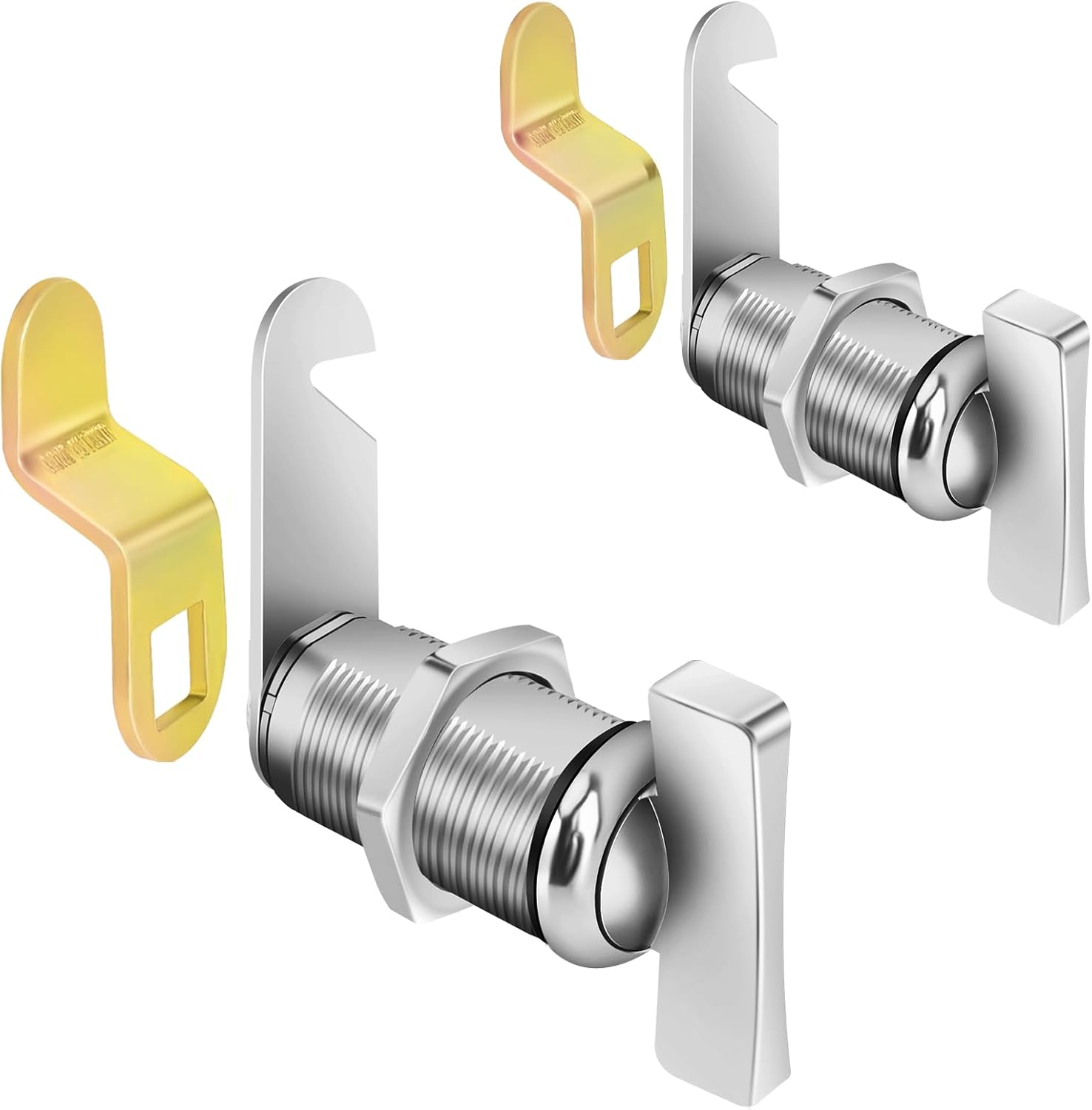 Thumb Cam Locks 2PCS Keyless Non-Locking Locks 5PCS Fits on Camper, Vehicles, Files Drawers (1-3/8 Inch 2Pcs)