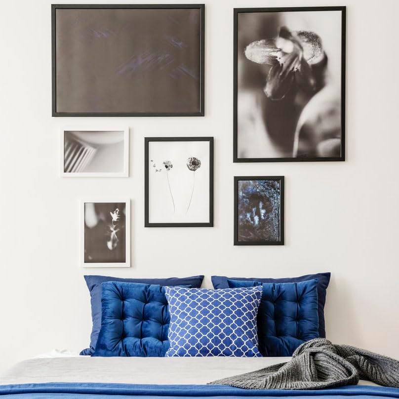 9.5x13 Picture Frame Set of 3, Black Wooden Frame 9.5x13 Wall Gallery Poster Photo frame with Shatter Resistant Plexiglass,Horizontal and Vertical Formats for Wall Hanging best gift