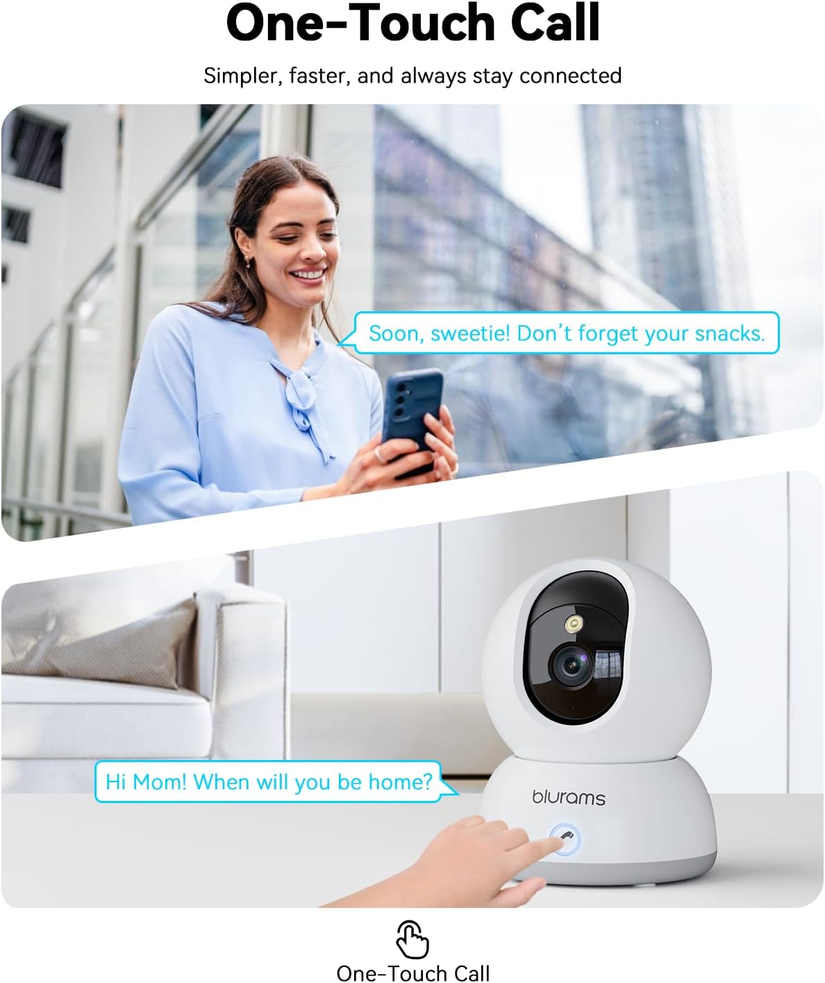 blurams Cameras for Home Security, 2K Pet Camera with Phone App, 360° PTZ Indoor Cameras, 2-Way Talk, Motion Tracking, Color/IR Night Vision, Compatible with Alexa, 8MP, Wi-Fi 6