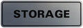 Standard STORAGE Door/Wall Sign - Silver - Small (1 Pack)