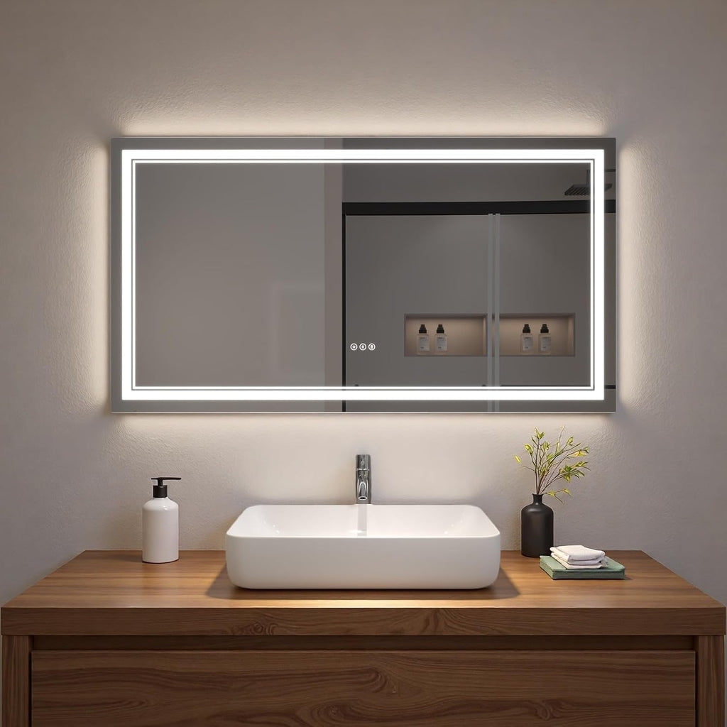 LED Bathroom Mirror with Lights, Wall Mirrors