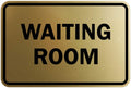Signs ByLITA Classic Framed Waiting Room (Brushed Gold) - Large 2 Pack
