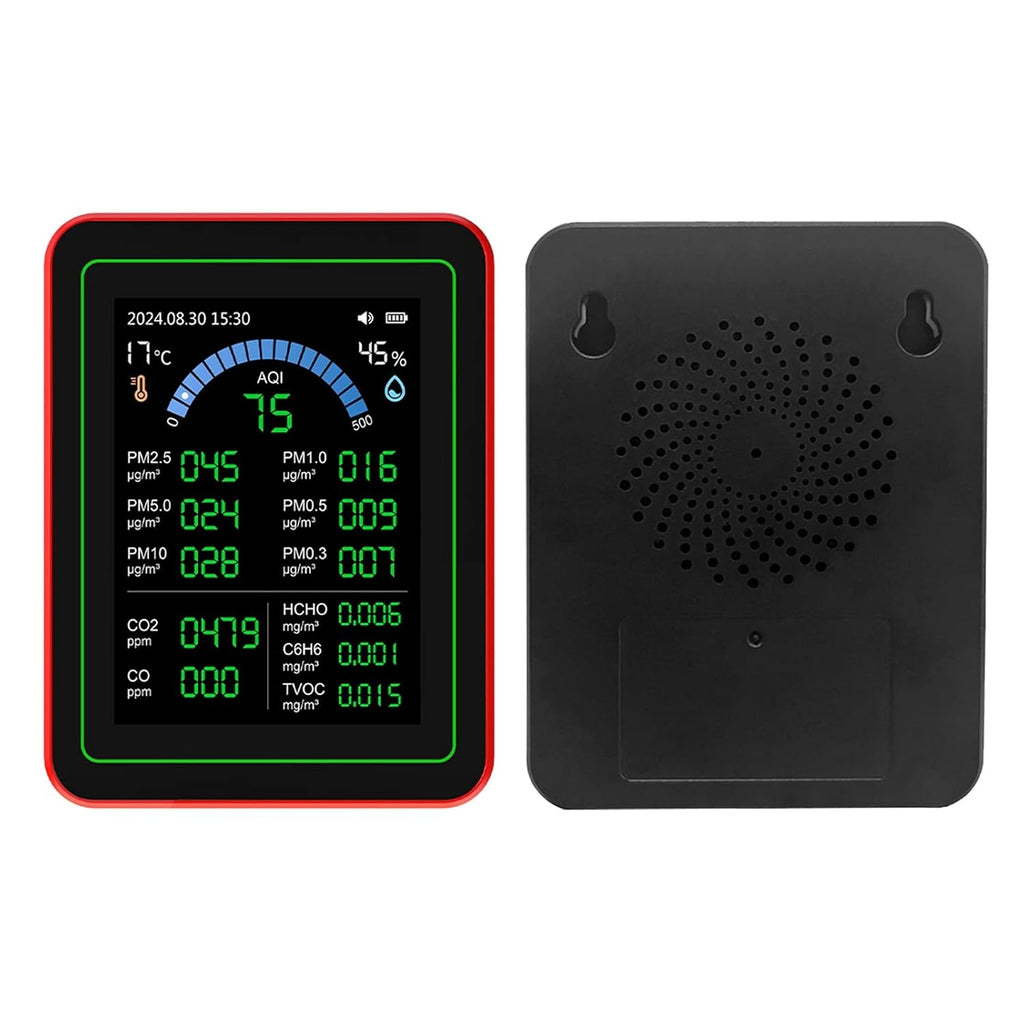 Marhynchus 18 in 1 Indoor Air Quality Monitor Air Quality Tester Air Quality Detector with CO2 TVOC HCHO PM2.5 PM10 Temp Humidity Sensor & Data Storage for Home Office