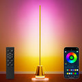 Keepsmile Smart RGB LED Corner Floor Lamp,172 LEDs Bright Standing Lamps for Living Room with APP and Remote,Modern Floor Lamp with Music Sync and 16 Million Colors, Ambient Lighting for Bedroom Gold