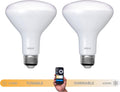 RCA Dimmable Smart Light Bulbs, BR30 WiFi LED Light Bulb, Indoor Flood LED Bulbs, 9W (60W Eq), 2700K Soft White, 720 Lumens, E26 Base, Voice Activated Lights, Google & Alexa Light Bulb, 2-Pack