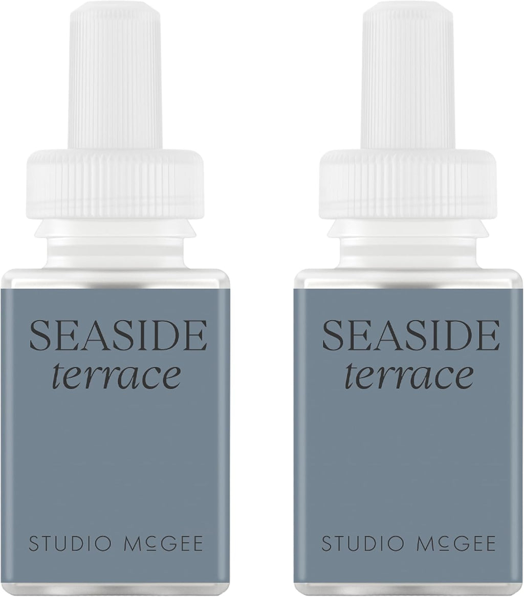 Pura x Studio McGee Home Scent Refill - Smart Air Diffuser - Up to 120-Hours of Luxury Fragrance per Refill - Home Essential - Clean & Safe Diffuser Fragrance - 2 Pack, Seaside Terrace