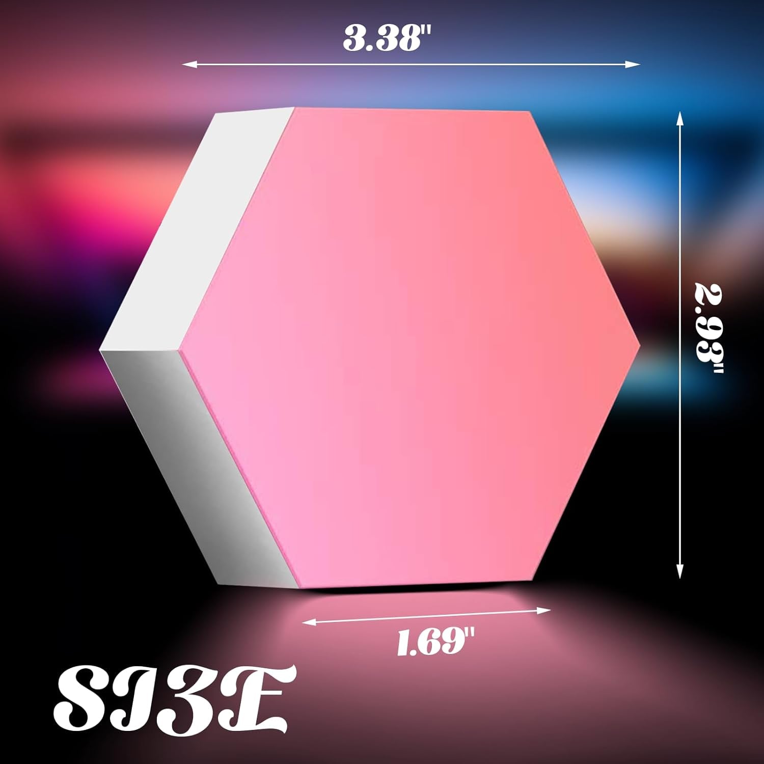 ODISTAR Remote Control Hexagon Wall Light,Smart Wall-Mounted Touch-Sensitive DIY Geometric Modular Assembled RGB led Colorful Light with USB-Power,Used in Bedroom (10-Pack)
