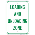 Loading and Unloading Zone Sign, 12x18 Inches, Rust Free .063 Aluminum, Fade Resistant, Made in USA