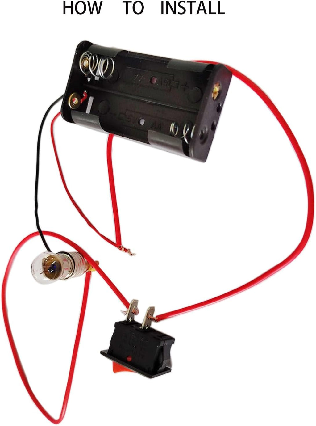 1set Electrical Circuit Experiment Kit White DIY Physics Electric Circuit Learning Starter Kit for Home School Educational Kit (Bulb Rated Voltage: 1.5V)