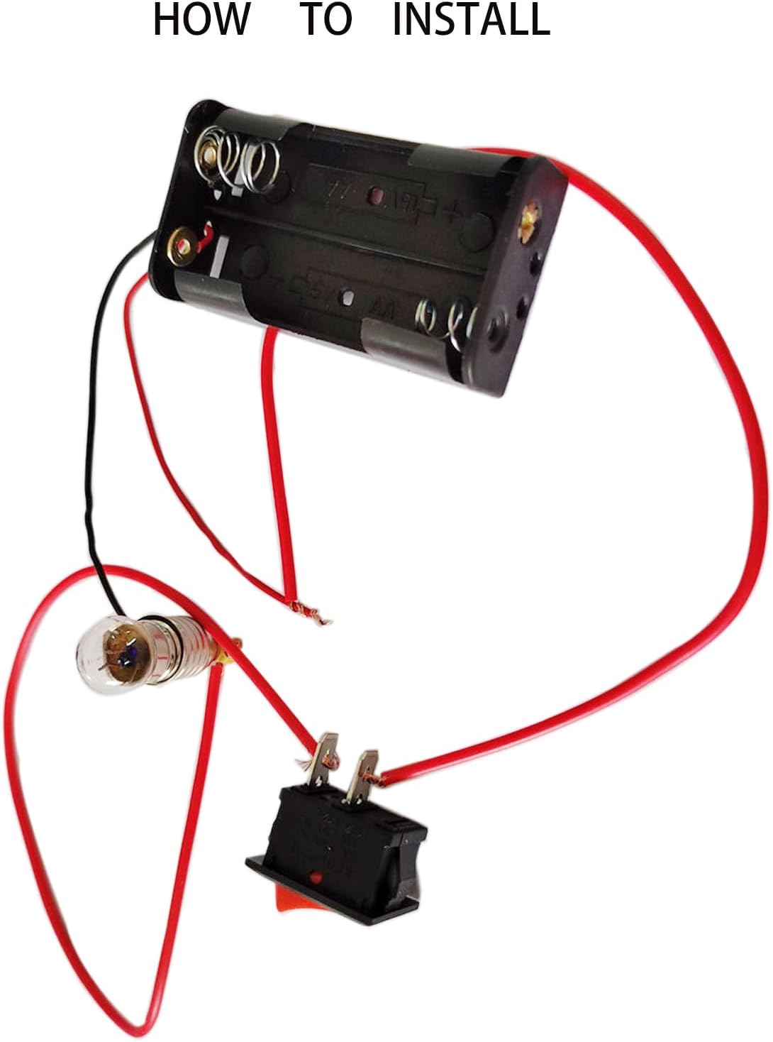 1set Electrical Circuit Experiment Kit Black DIY Physics Electric Circuit Learning Starter Kit for Home School Educational Kit (Bulb Rated Voltage: 2.5V)