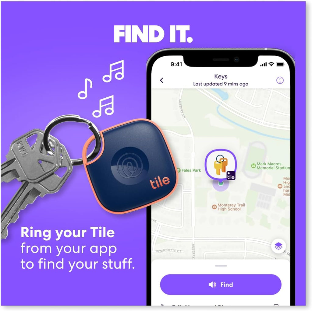 Tile by Life360 Mate - Bluetooth Tracker, Keys Finder and Item Locator for Keys, Bags and More. Phone Finder. Both iOS and Android Compatible. 2-Pack (Black/White)