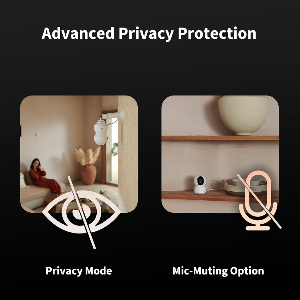 Aqara 2K Indoor Security Camera E1, Pan & Tilt, HomeKit Secure Video Indoor Camera, Two-Way Audio, Night Vision, Person Tracking, Wi-Fi 6, Plug-in Cam Supports HomeKit, Alexa and IFTTT