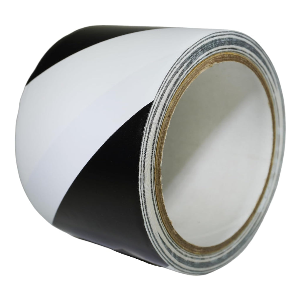 GGR Supplies T.R.U. SST-618C Black & White Hazard Warning Safety Stripe Tape: 3" in. Wide x 18 yds.
