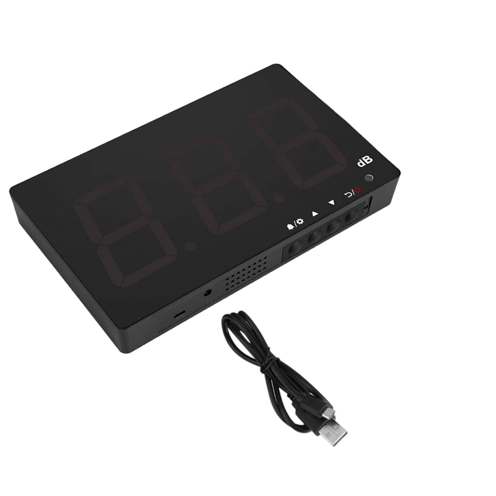 SW-525B Digital Sound Meter Noise Decibel Tester with 9.6 LCD Display Alarm Function Data Storage USB for Factories Offices Theaters