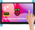 5'' Raspberry Pi Monitor, Capacitive Touchscreen Monitor 800x480 HDMI IPS Screen for Raspberry Pi 5 4 3 2 Zero BB, Driver-Free