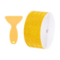 PATIKIL 2 Inch x 82 ft Reflective Tape, 1 Roll Waterproof Self Adhesive High Visibility Caution Warning Safety Tape Reflector with Scraper for Trucks Trailers Cars, Yellow