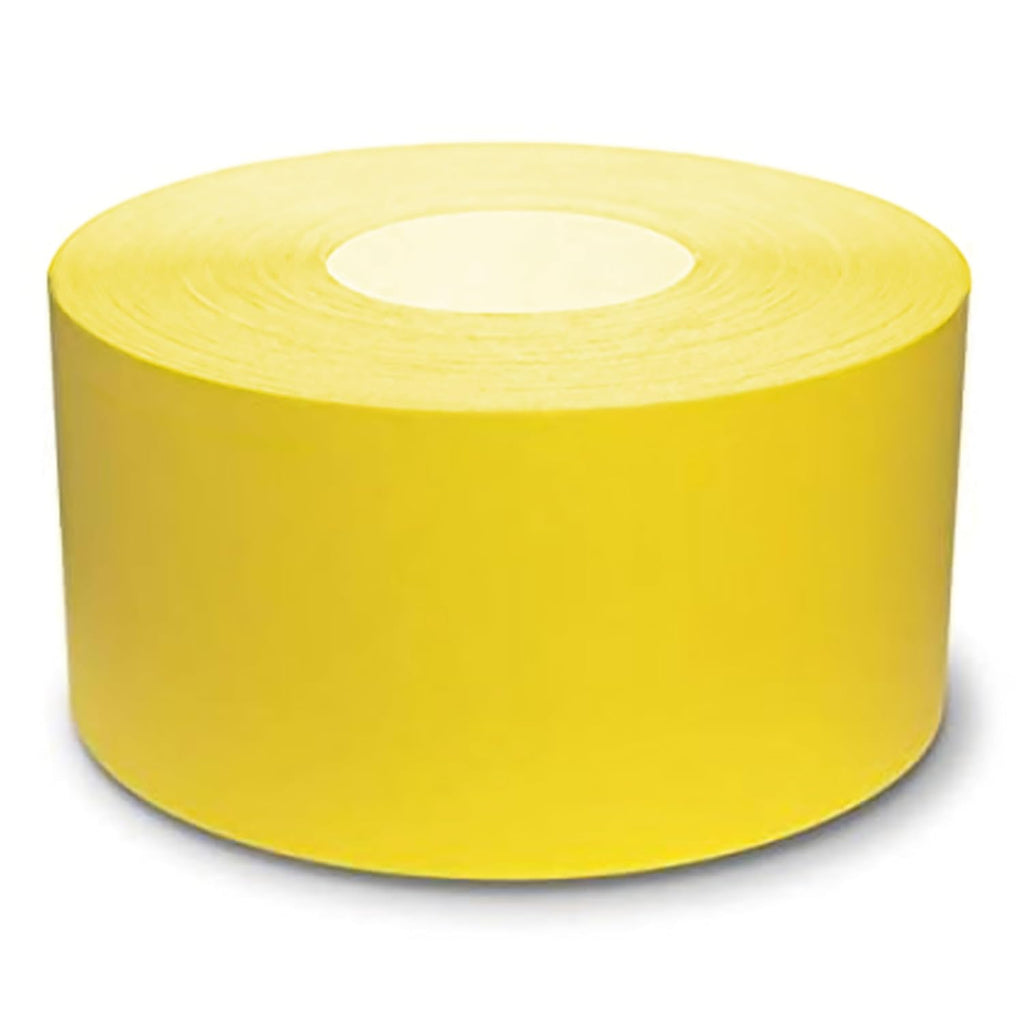 Mighty Line UltraLine Solid Floor Marking Tape for Safety, Caution, Warning, Heavy-Duty, Peel and Stick Adhesive, Beveled Edge Design, Industrial Quality, 4 Inch, 100' Roll, Yellow