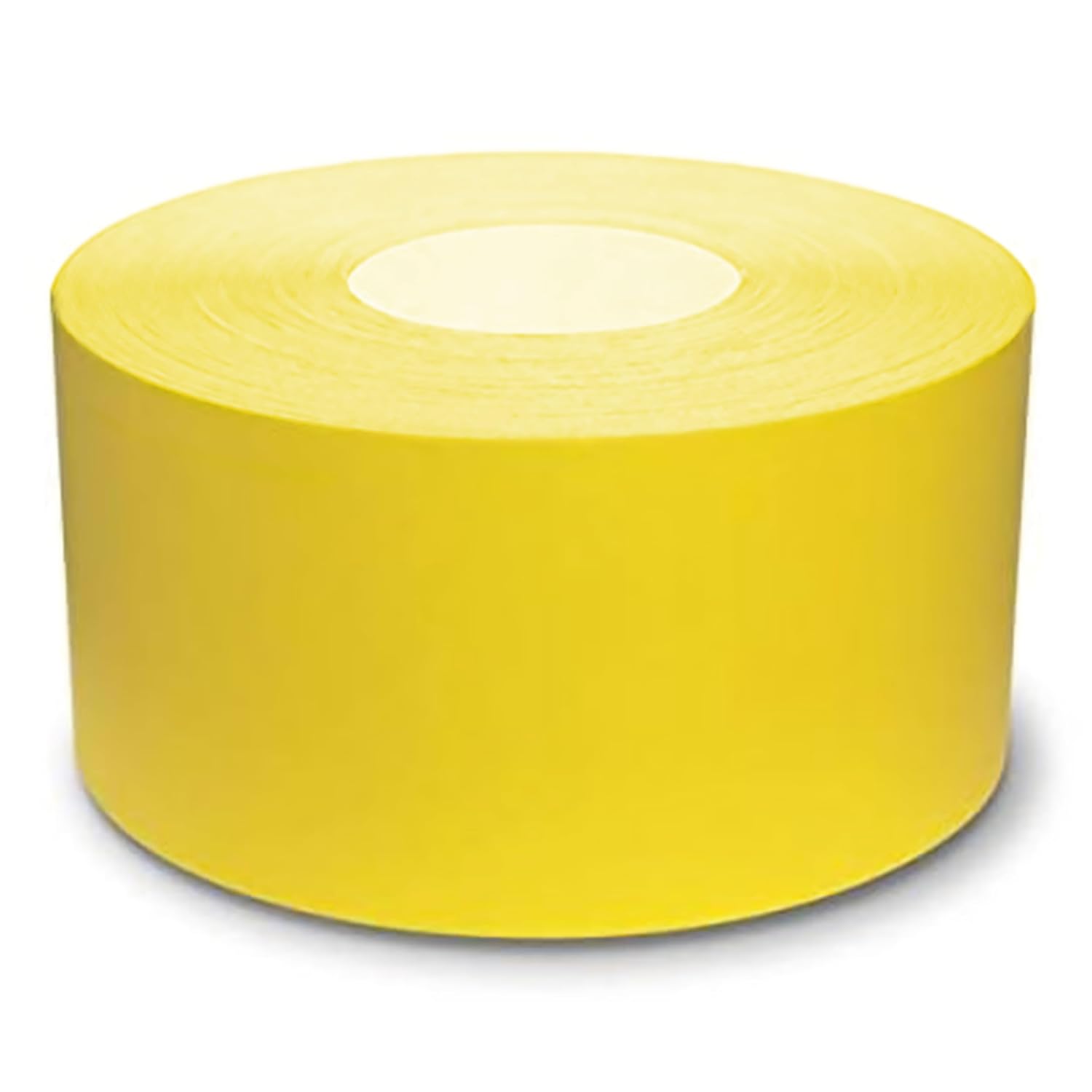 Mighty Line UltraLine Solid Floor Marking Tape for Safety, Caution, Warning, Heavy-Duty, Peel and Stick Adhesive, Beveled Edge Design, Industrial Quality, 4 Inch, 100' Roll, Yellow