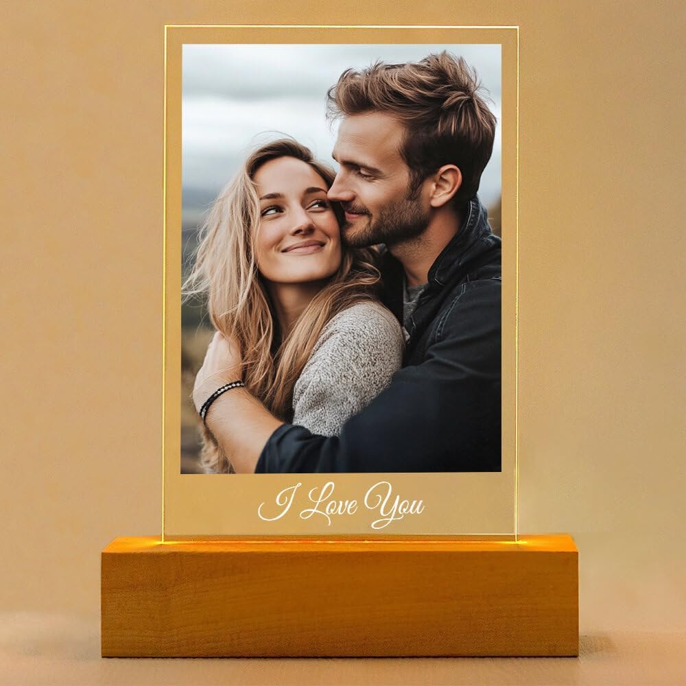 Custom Picture Frame, Personalized Photo Frames, Customized Picture Frames, Personalized Valentines Day Gifts for Women Men Her Him Girlfriend Boyfriend Mom Dad Family Couple Pet